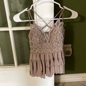 Mauve colored tank
